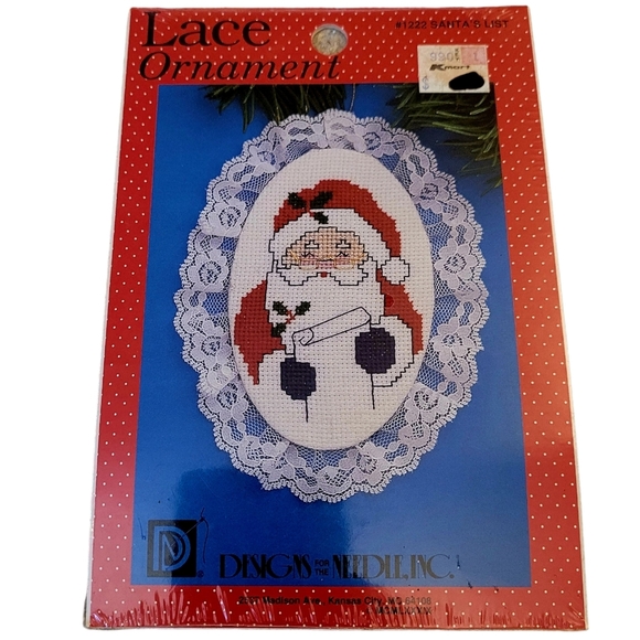 Vintage Lace Ornament Set Of 8 Old New Stock 1989 Designs for the Needle Inc. - Picture 8 of 10